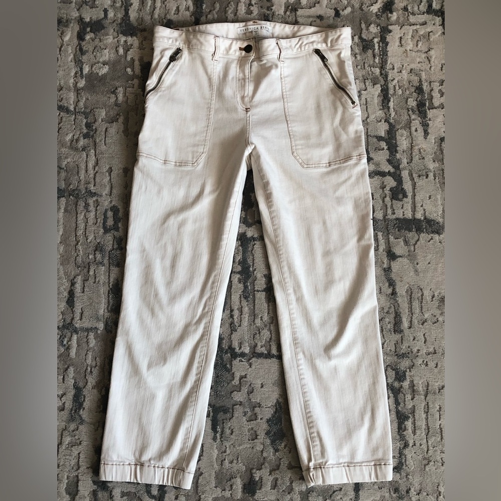Veronica Beard White Cargo Jogger 12